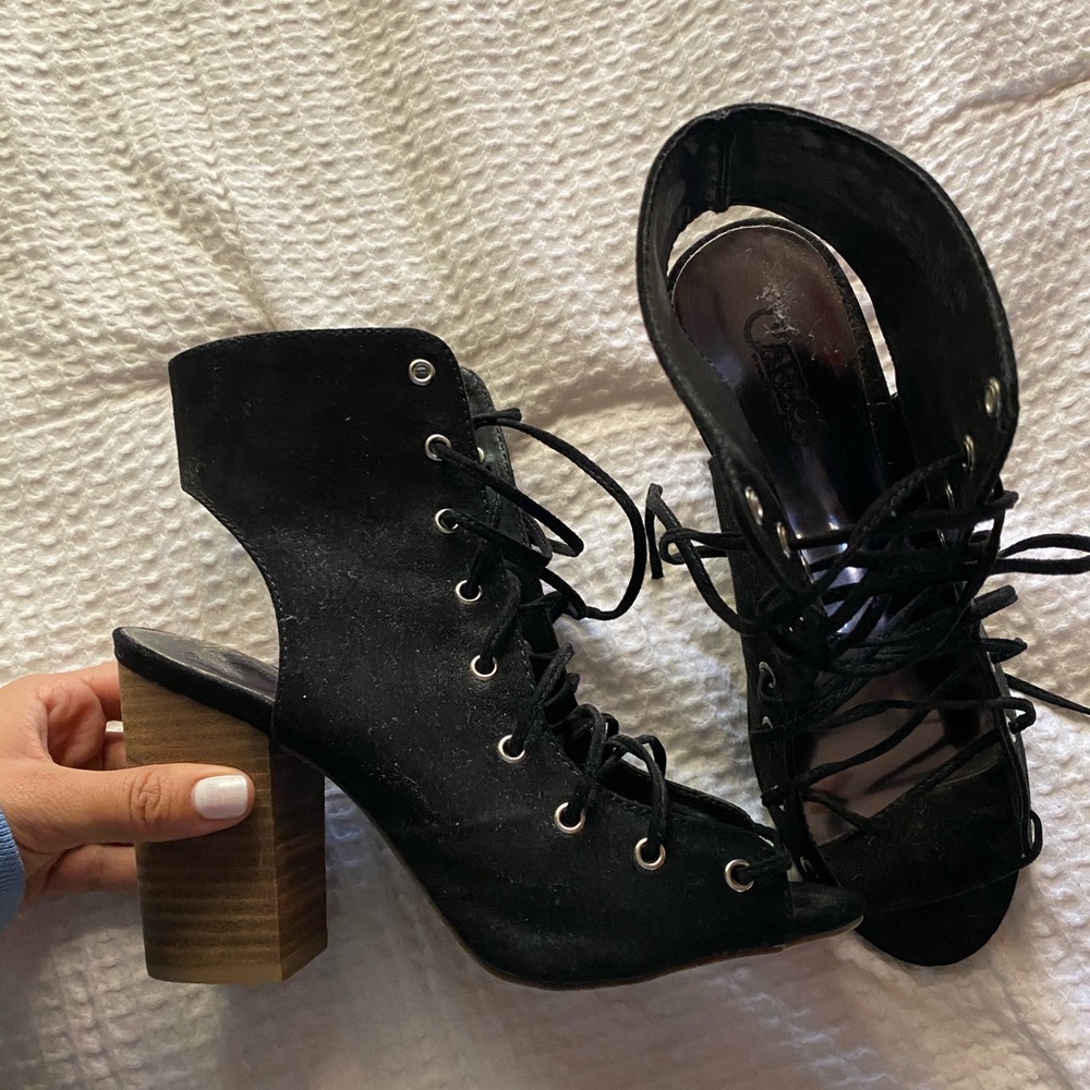 Cute lace up heels